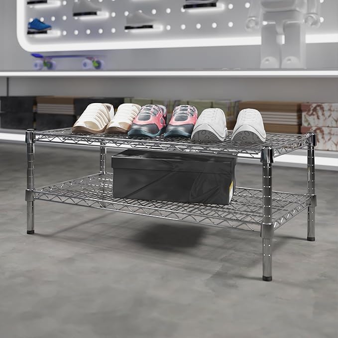 18" Deep x 36" Wide x 14" Height Wire Shelving Kit | 2-Tier | NSF Commercial Storage Rack Unit