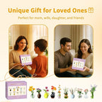Magnetic Bud Vase Set – Mini Ceramic & Glass Vases with Strong Magnet for Fridge & Whiteboard – Decorative Small Flower Vases for Kitchen, Home or Office Décor for Women (Glass & Ceramic)