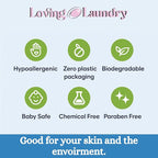 Clean Eco Friendly Dryer Sheets + Fabric Softener | Plant Based, Non Toxic, Healthy, Chemical Free, Long lasting Scent | Soften & Removes Static | 40 Sheets (LOVING LAUNDRY)