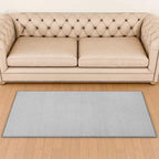 Area Rug with Non Slip Rubber Backing, Washable Soft Floor Carpet for Living Room, Kitchen, Entryway Indoor, Bedroom, Laundry, Low Pile Area Rugs, Solid Color with Pointillism Style, 3 * 5 ft Grey