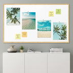 SIGNWIN Poster Bathroom Decor 8"x10"x 4, Wall Art Room Decor Multicolor for Living Room, Bedroom, Office White Topical Teal Sky Palm Tree Beach Ocean Seaside Nature Wilderness Realism Landscape
