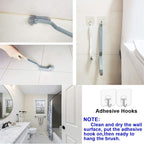 Bathroom Brushes Kitchen Cleaning Brush Set Toilet Bowl Brush Scrub Brush Home Cleaner Floor Stiff Bristles with Adhesive Hooks Plastic Handle Durable 13.5-Inch Deep Cleaning