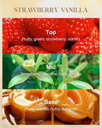 M&SENSE Strawberry Vanilla Scented Natural Soy Wax Candle, 14.1oz 60 Hours Long Lasting Slow Burning Candles for Home Decor, Aromatherapy Candle for Stress Relief