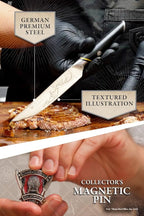 Dalstrong Steak Knife Set-8pc Set-5"- Game of Thrones™ Knife -German Premium Steel Full Tang-Professional G10 Handle-Collection Item Steak Cutting Knife