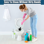 Hushee 4 Pcs Toilet Plunger Bulk Heavy Duty for Bathroom Double Thrust Force Cup Commercial Toilet Bowl Plunger Pump Clogged Solution for Bathroom Hotel Stores