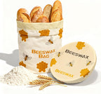 OHIYO Beeswax Bread Bags for Homemade & Reusable Bowl Cover for Proofing, Elastic Sourdough Bowl Cover, Bread Baker Set
