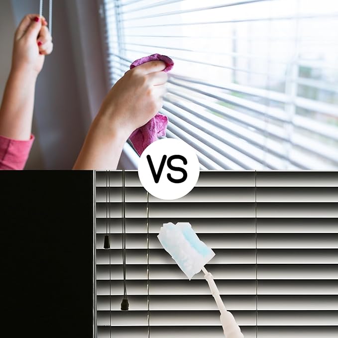 White Replacement Handles Compatible with Swiffer Duster Refill, Extended Handle, Adjustable Length Removal Duty Duster Refills Handles Only Telescopic Extended Pole