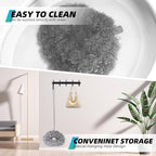 DRQ Ceiling Fan Cleaner Duster, 2 Pack Reusable Microfiber Duster with Extension Pole, 13 to 50 Inch Fan Blade Cleaner, Removable Dusters for Cleaning Walls Bookshelves Door Window Top (Grey)