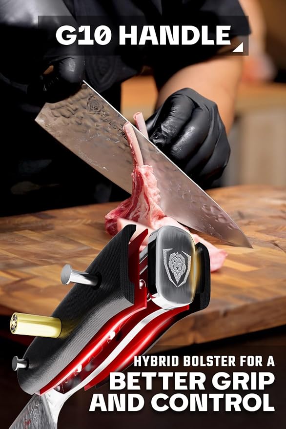 Dalstrong 2 Piece Set - Chef Knife 8 inch & Paring Knife 4 inch - Shogun Series ELITE - Damascus - Japanese AUS-10V Super Steel - G10 Black Handle - Razor Sharp - Full Tang Chef's Knife - Sheath