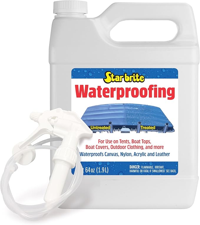 STAR BRITE Waterproofing Spray, Waterproofer + Stain Repellent + UV Protection for Boat Covers, Car Covers, Bimini Tops, Tents, Jackets, Backpacks, Boots, Awnings, Patio Covers & More