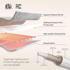 Westinghouse Electric Snuggle Throw Blankets with Foot Pocket, Wearable Heated Blanket with Sleeves, 6 Heating Levels & 2 to 10 Hours Heating Time Settings, 50 * 70"+18", Light Grey