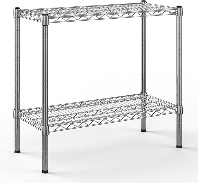 14" Deep x 30" Wide x 27" Height Wire Shelving Kit | 2-Tier | NSF Commercial Storage Rack Unit