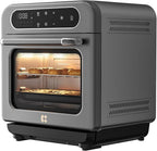 CIARRA 8-in-1 Steam Oven Countertop with Air Fryer, 13QT Mini Convection Toaster Oven with Steam, Rapid Steam, Air Fry, Vapor Bake, Steam Clean, Bake, Dried, Ferment