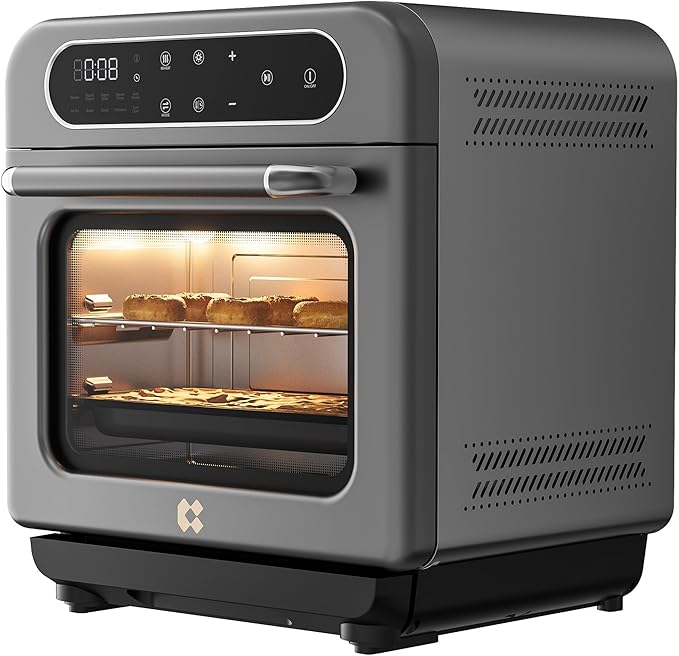 CIARRA 8-in-1 Steam Oven Countertop with Air Fryer, 13QT Mini Convection Toaster Oven with Steam, Rapid Steam, Air Fry, Vapor Bake, Steam Clean, Bake, Dried, Ferment