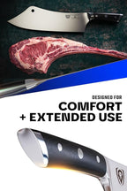 Dalstrong Chef & Cleaver Hybrid Knife - 12 inch Extra-Large - The Crixus - Gladiator Series Elite - HC German Steel - G10 Handle - Heavy Duty - w/Sheath - NSF Certified