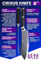 DALSTRONG Hybrid Cleaver & Chef Knife - 8 inch - Phantom Series - 'The Crixus' - Japanese High-Carbon AUS8 Steel Kitchen Knife - Pakkawood Handle - Cooking Knife - Meat Cleaver Knife - Sheath Included