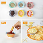 Selamica Ceramic Mini Bowl Set, 4 oz Dipping Bowls for Snack Side Dishes Condiment, Set of 6, Assorted Colors