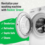 Rockin' Green Deep Cleaning and Deodorizing Tablets for Dishwashers, Washing Machines, and Garbage Disposals, Removes Odor and Residue (Washing Machine Cleaning Tablets, 24 Pack)