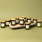 Paddywax Eco Collection Soy Wax Blend Candle in Glass Jar, Eucalyptus & Sage Scent, Green Vessel with Wood Lid, 8 oz