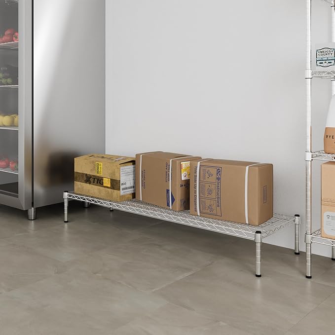 18" Deep x 60" Wide x 8" Height Wire Shelving Kit | 1-Tier | NSF Commercial Storage Rack Unit