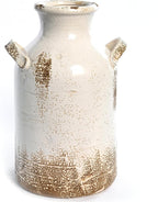 Quoowiit Ceramic Rustic Farmhouse Vase, 14 Inch Distressed Decorative Flower Vase for Home Decor, Large White Vase for Living Room Bedroom Kitchen Office Decor Centerpiece Table Decorations
