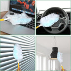 Duster Refills,Static Dust Removal Brush Disposable Dusting Head Compatible with Swiffer Duster Refills for Electronics, Furniture, Blinds, Ceiling Fans (Yellow, 18 PCS)