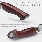 SHAN ZU Brisket Slicing Knife, 11.6 Inch Carving Knife Japanese High Carbon 10Cr15Mov Stainless Steel, Professional Ultra Sharp Meat Cutting and BBQ knife with Ergonomic Pakkawood Handle