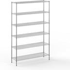 18" Deep x 60" Wide x 96" Height Wire Shelving Kit | 6-Tier | NSF Commercial Storage Rack Unit