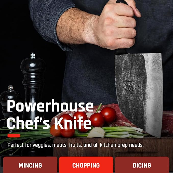 COOLINA Promaja Knife – Carving, BBQ, Meat Cutting, Slicing, Butcher & Chef Knife – Essential Kitchen Tool