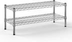 14" Deep x 36" Wide x 14" Height Wire Shelving Kit | 2-Tier | NSF Commercial Storage Rack Unit