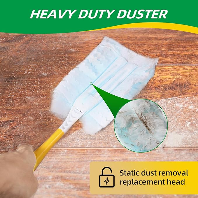Duster Refills,Static Dust Removal Brush Disposable Replacement Head Compatible with Swiffer Duster Refills for Electronics, Furniture, Blinds, Ceiling Fans (Blue, 30 PCS)