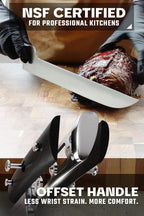 Dalstrong Brisket Slicing Knife - 12 inch Offset Blade - Gladiator Series Elite - High Carbon German Steel - G10 Handle Kitchen Knife - w/Sheath - NSF Certified