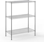 21" Deep x 42" Wide x 54" Height Wire Shelving Kit | 3-Tier | NSF Commercial Storage Rack Unit