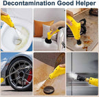 Touchscreen Steam Cleaner 1100ML 2500W High Temperature Pressure Handheld Steam Cleaning Machine with Brush Heads and Gloves 7 in 1 for Car Floor Kitchen Bathroom Window Furniture (Yellow)