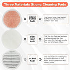 Replacement Pads for Bissell Spinwave Mop: 10 Pack Spin Mop Scrub Pads Compatible with Bissell Spinwave 23157 2124 20393 2039a 20399 2039w 23159 Powered Hard Floor Mop, Spin Mop Cleaner Scrubber Pads