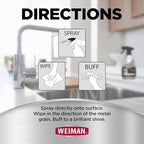 Weiman Stainless Steel Cleaner and Polish - Protects Appliances from Fingerprints and Leaves a Streak-Free Shine for Refrigerator, Dishwasher, Oven, Grill, 22 oz, 6 Pack