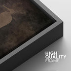 SIGNFORD Framed Canvas Print Wall Art Set Abstract Crane Silhouettes Vintage Dark Tones Illustration Modern Art Decorative Nordic Nature for Living Room, Bedroom, Office - 16"x24"x2 Black