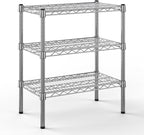 14" Deep x 24" Wide x 27" Height Wire Shelving Kit | 3-Tier | NSF Commercial Storage Rack Unit