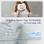 Dream Valley® Outlast® Deepsleep Cooling Comforter, Full/Queen Size, NASA-Grade Space Technology Cooling Blanket for Hot Sleepers Night Sweats, Q-Max > 0.45 Aerocool™Breathable, Snow Ivory, 90"x90"