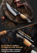 XINZUO 5.9 Inch Viking Knife With Ergonomic Wood Handle,Hand Forged High Carbon Steel Boning Knives For Kitchen Meat Cutting