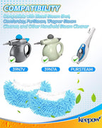 KEEPOW 4 Pack Reusable Steam Mop Pads Compatible with Bissell Steam Shot, PurSteam, Wagner Spraytech, Comforday Handheld Steam Cleaner, Universal Microfiber Cloths Steam Mop Pads, Washable Mop Pads