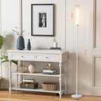 LED Floor Lamp with Remote Control, 65" Standing lamp with Stepless Adjustable 3000K-6500K Colors & 5%-100% Brightness, Foot Switch(White)