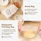 Banneton Bread Proofing Basket Sourdough Bread Baking Supplies, Sourdough Starter Kit with 9" Round and 10" Oval Baskets, Sling, Bread Lame, Proofing Cover, Scraper, Dough Whisk