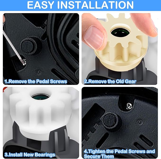 4Pcs Spin Mop Replacement Parts, Spin Mop Bucket Clutch Bearing Gear Sprockets Replacement Compatible with Ocedar, One Way Bearing Sprockets Pedal Repair Replacement for Vileda and More Rotation Mop