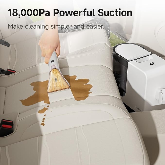 uwant Portable Carpet Cleaner 18Kpa Powerful Suction Spot Upholstery Cleaner for Deep Cleaning Self-Cleaning Carpet Cleaner Machine with Exclusive Specialty Tools for Pets (Pro 18Kpa)