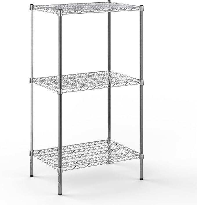 21" Deep x 30" Wide x 54" Height Wire Shelving Kit | 3-Tier | NSF Commercial Storage Rack Unit