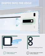 Yoolax Window Cleaning Robot, Automatic Window Cleaner Robot with Dual Water Spray, 3000Pa Suction Power, Robotic Window Cleaner with App & Remote Control, White