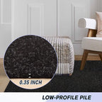 Custom Size Backed Non-Slip Area Rugs Runner, Easy Clean, Waterproof Runner Rugs for Hallway Entryway, Kitchen, Laundry, 3FT x 12FT, Black