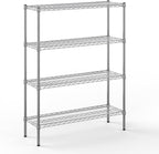 14" Deep x 42" Wide x 54" Height Wire Shelving Kit | 4-Tier | NSF Commercial Storage Rack Unit