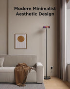 Govee Uplighter Floor Lamp for Living Room, RGBIC Ripple Projector, Floor Lamp for Bedroom Works with Matter, 215 ft² Light Area, 1000lm LED Modern Corner Floor Light, Warm Cool White Standing Lamp
